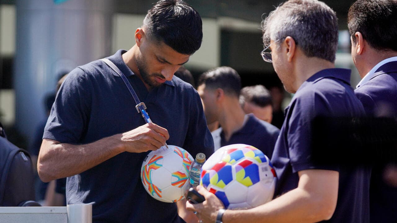 Iran's World Cup team arrived at Los Angeles International Airport on Sunday.